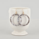 Gray Mist Hoops Terrazzo Earrings