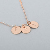 Tiny Discs Personalized Hand-Stamped Necklace