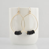 Stella Hoop Earrings - Black