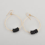Stella Hoop Earrings - Black