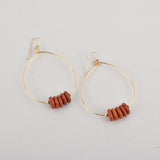 Stella Hoop Earrings - Rust
