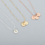 Tiny Discs Personalized Hand-Stamped Necklace
