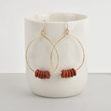 Stella Hoop Earrings - Rust