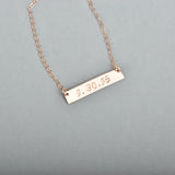 Personalized Hand-Stamped Bar Necklace