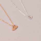 Tiny Hearts Personalized Hand-Stamped Necklace