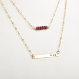 Personalized Skinny Bar Necklace