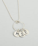 Hand-stamped Disc Infinity Circle Necklace