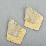 Double-Layer Diamond Teardrop Earrings