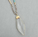 Hand-knotted crystal necklace