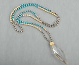 Hand-knotted crystal necklace