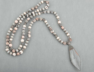 Hand-knotted Crystal Necklace