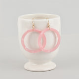 Blush Pink Hoops Terrazzo Earrings