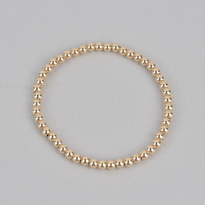 Kayla 4mm Gold Beaded Bracelet