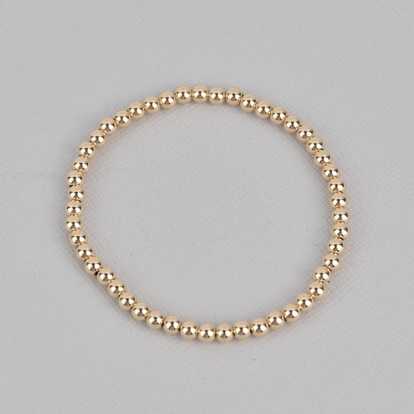 Kayla 4mm Gold Beaded Bracelet