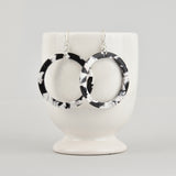 Tuxedo Hoops Terrazzo Earrings