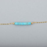Turquoise Gemstone Bar Necklace