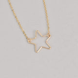 Gold Wire Star Necklace