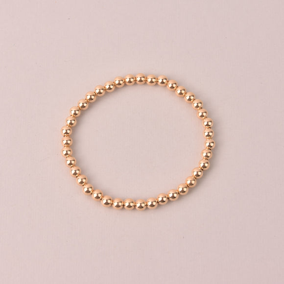 Kayla 5mm Gold Beaded Bracelet