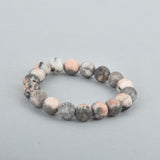 Matte Pink Zebra Jasper Bracelet