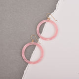 Blush Pink Hoops Terrazzo Earrings