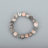 Matte Pink Zebra Jasper Bracelet