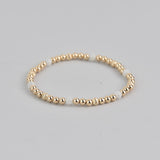 Kylie Gold Beaded Gemstone Bracelet