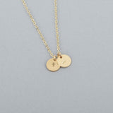 Tiny Discs Personalized Hand-Stamped Necklace
