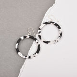 Tuxedo Hoops Terrazzo Earrings