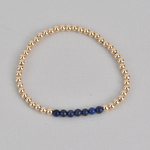 Kelsey Gold Beaded Gemstone Bracelet