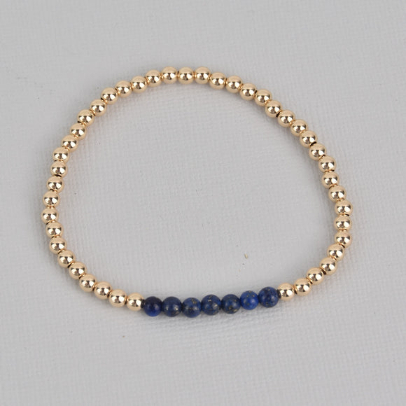 Kelsey Gold Beaded Gemstone Bracelet