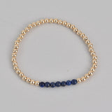 Kelsey Gold Beaded Gemstone Bracelet