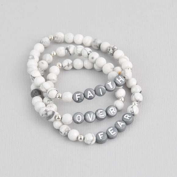 Faith Over Fear WORD Bracelet