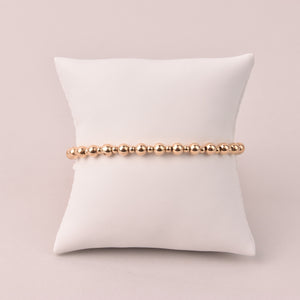 Katy 5mm Gold Beaded Bracelet