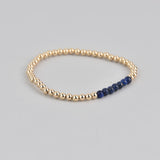 Kelsey Gold Beaded Gemstone Bracelet
