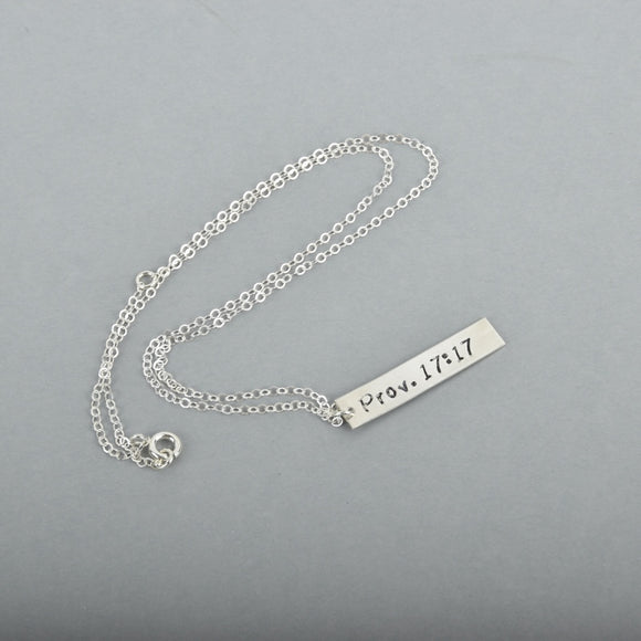 Scripture Bar Necklace