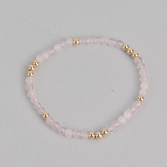 Kira Gold Beaded Gemstone Bracelet