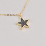 Black Sunstone Star Necklace