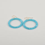 Turquoise Hoops Terrazzo Earrings