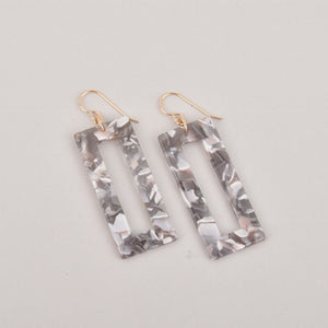 Gray Mist Terrazzo Earrings
