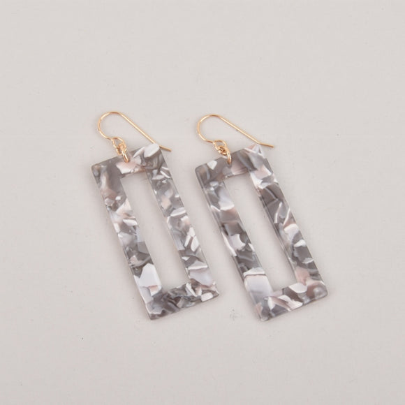 Gray Mist Terrazzo Earrings