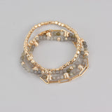 Kamryn Gold Beaded Gemstone Bracelet
