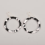Tuxedo Hoops Terrazzo Earrings
