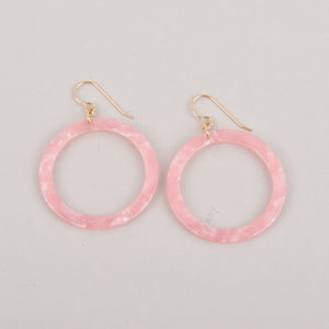 Blush Pink Hoops Terrazzo Earrings