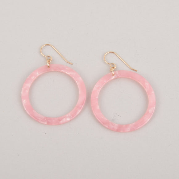 Blush Pink Hoops Terrazzo Earrings