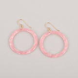 Blush Pink Hoops Terrazzo Earrings