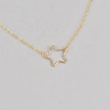 Small Gold Wire Star Necklace