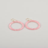 Blush Pink Hoops Terrazzo Earrings