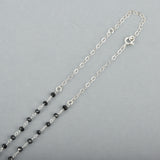 Black Spinel Rosary Chain Necklace
