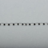 Black Spinel Rosary Chain Necklace