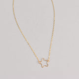 Small Gold Wire Star Necklace